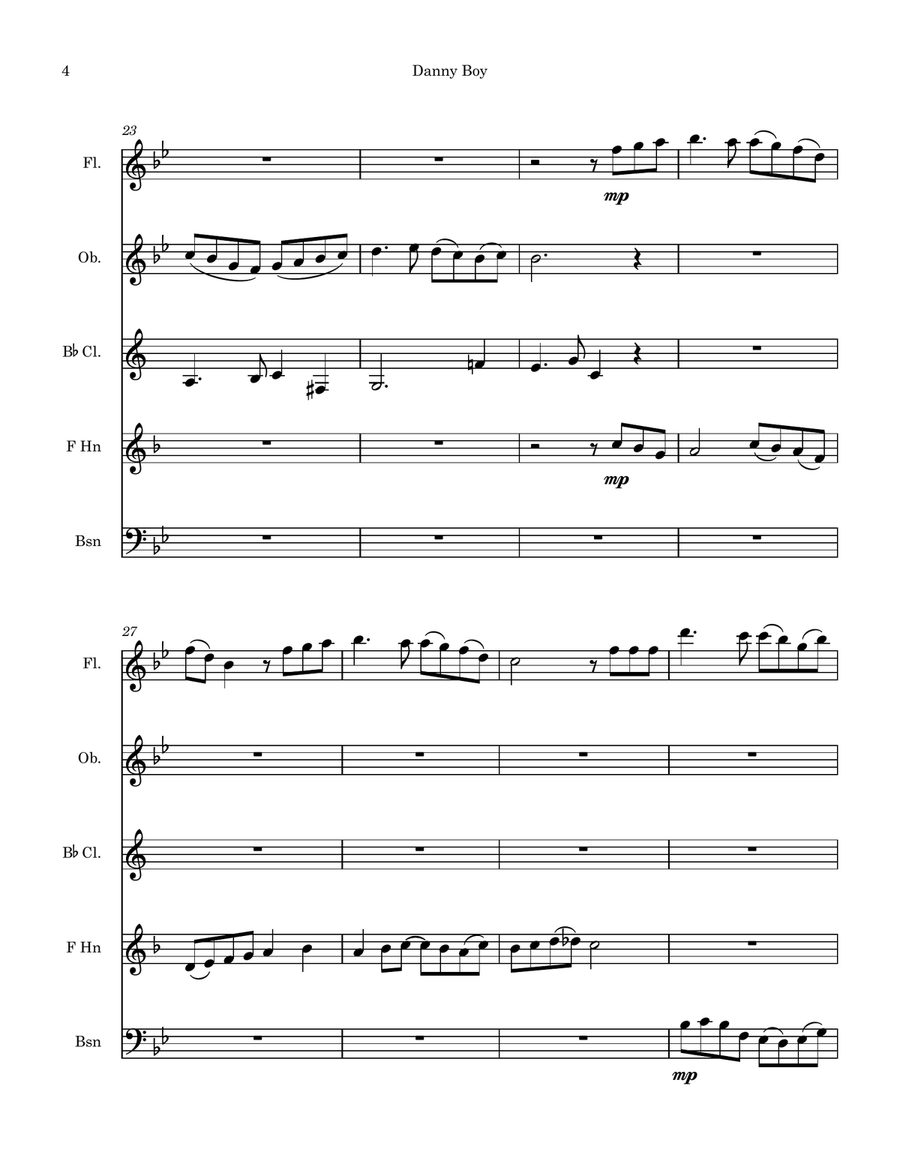 Danny Boy Danny Boy Woodwind Quintet scores gallery preview page 4