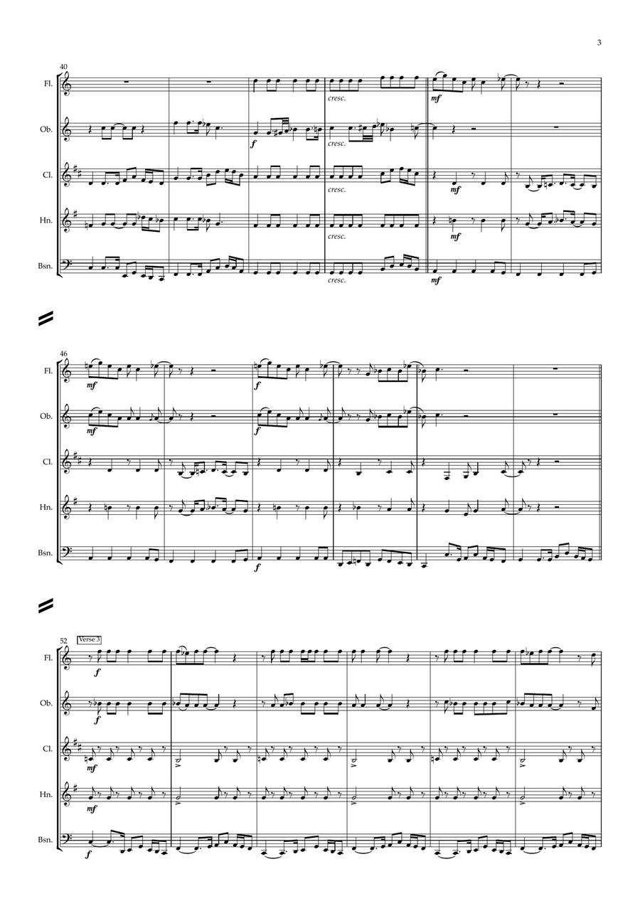 Drive My Car Woodwind Quintet scores gallery preview page 4