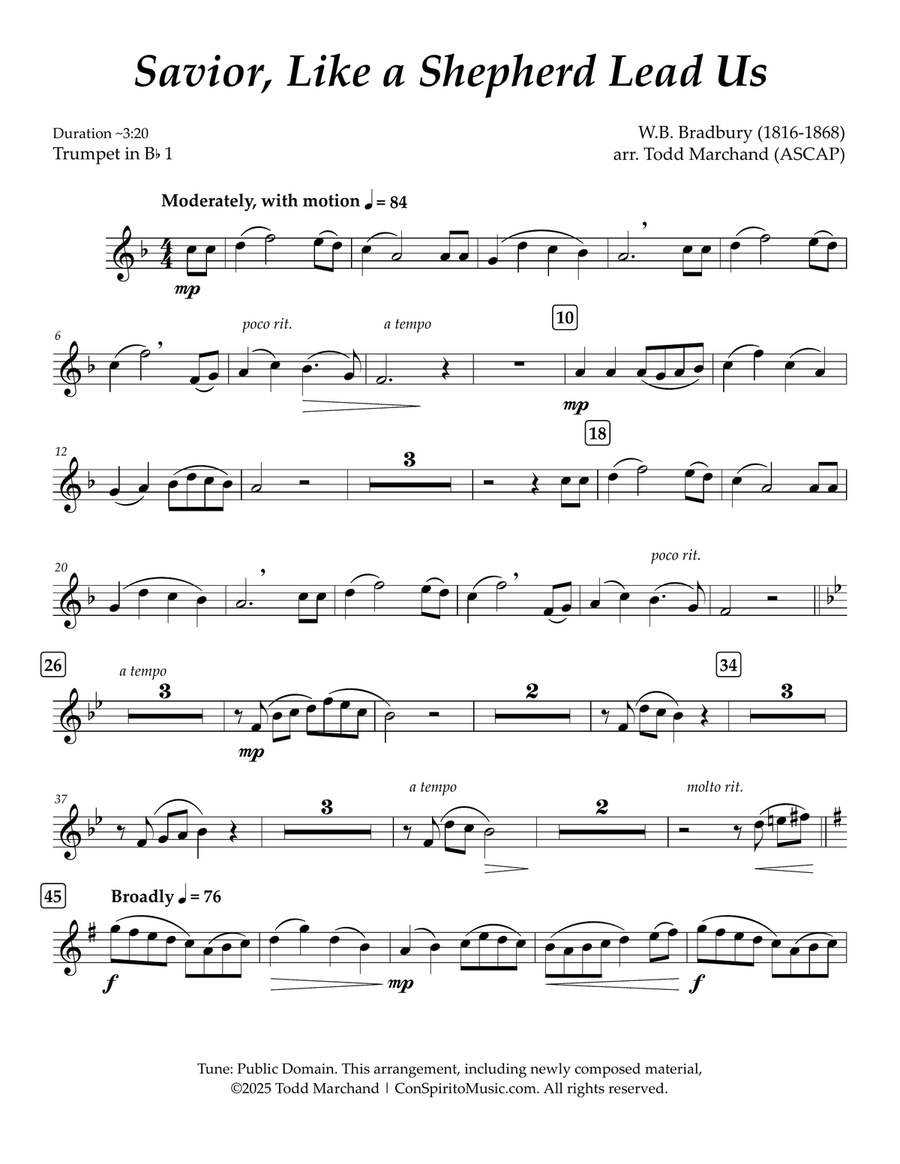 Savior, Like a Shepherd Lead Us — brass quintet Brass Quintet scores gallery preview page 6