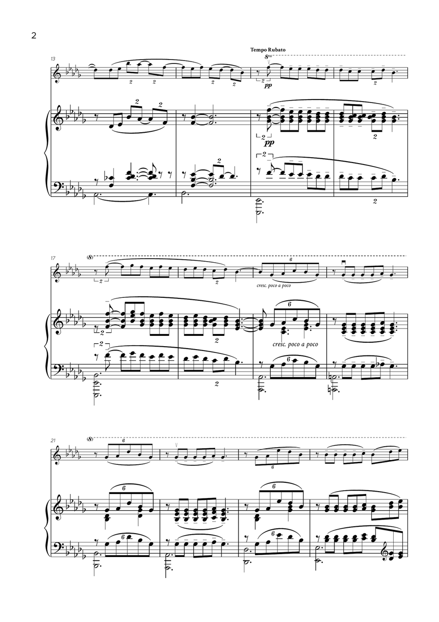 Clair de Lune Clair de Lune Violin Solo scores gallery preview page 3