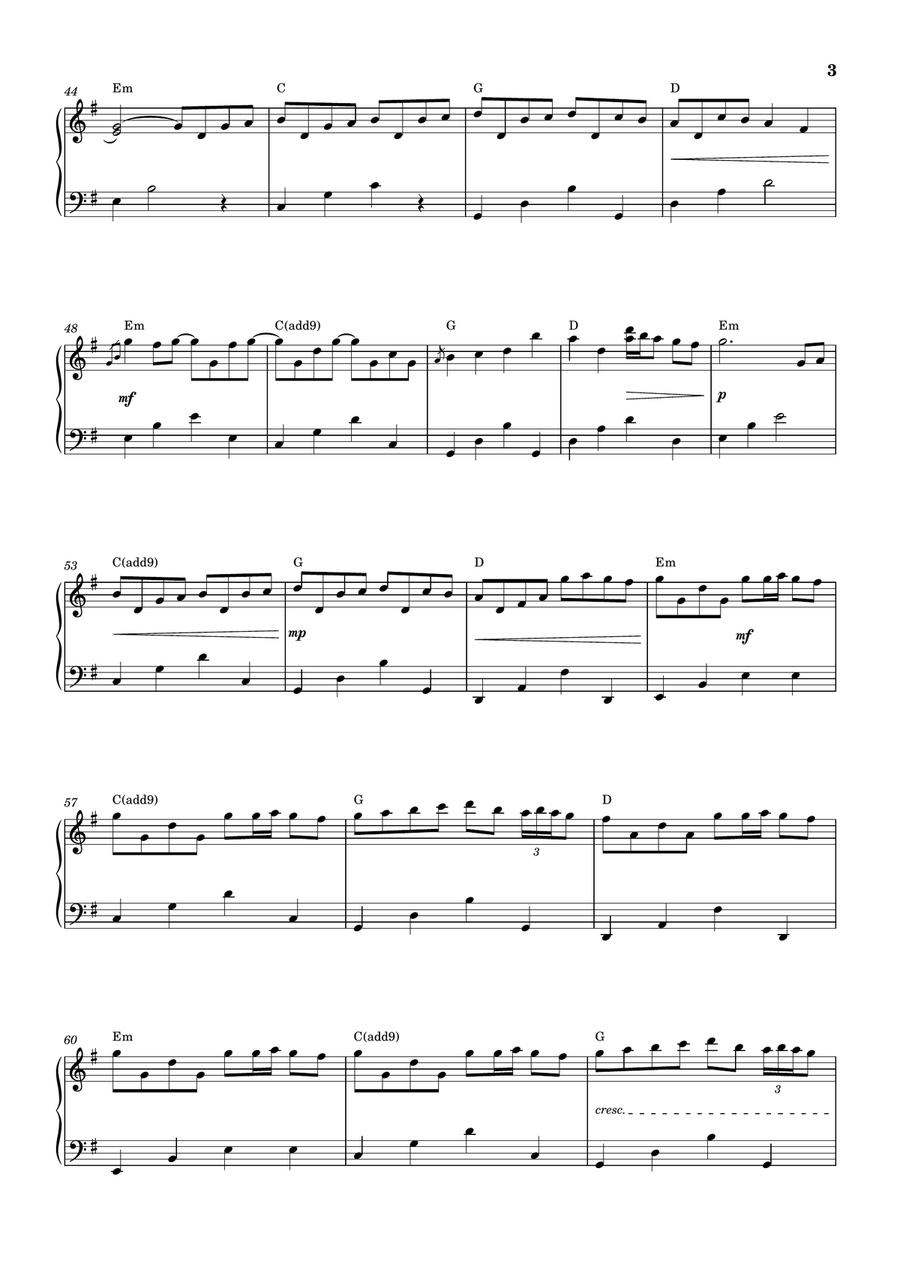 River Flows In You River Flows In You Easy Piano scores gallery preview page 3