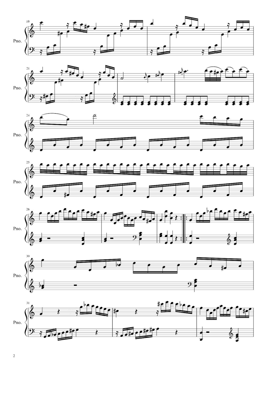 Sonata No.16 Movement 1 K.545 - Wolfgang Amadeus Mozart Piano Solo scores gallery preview page 2