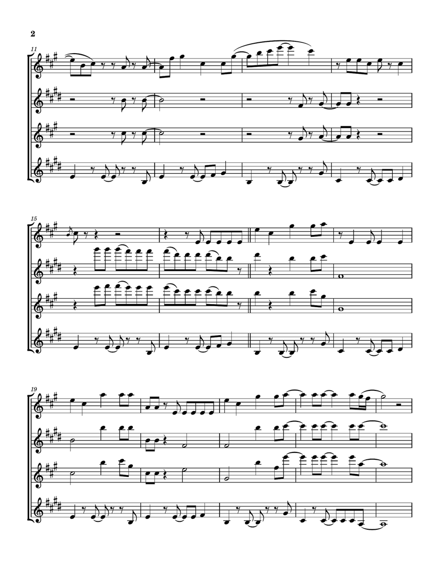 Celebrate Happy Saxophone Quartet scores gallery preview page 3