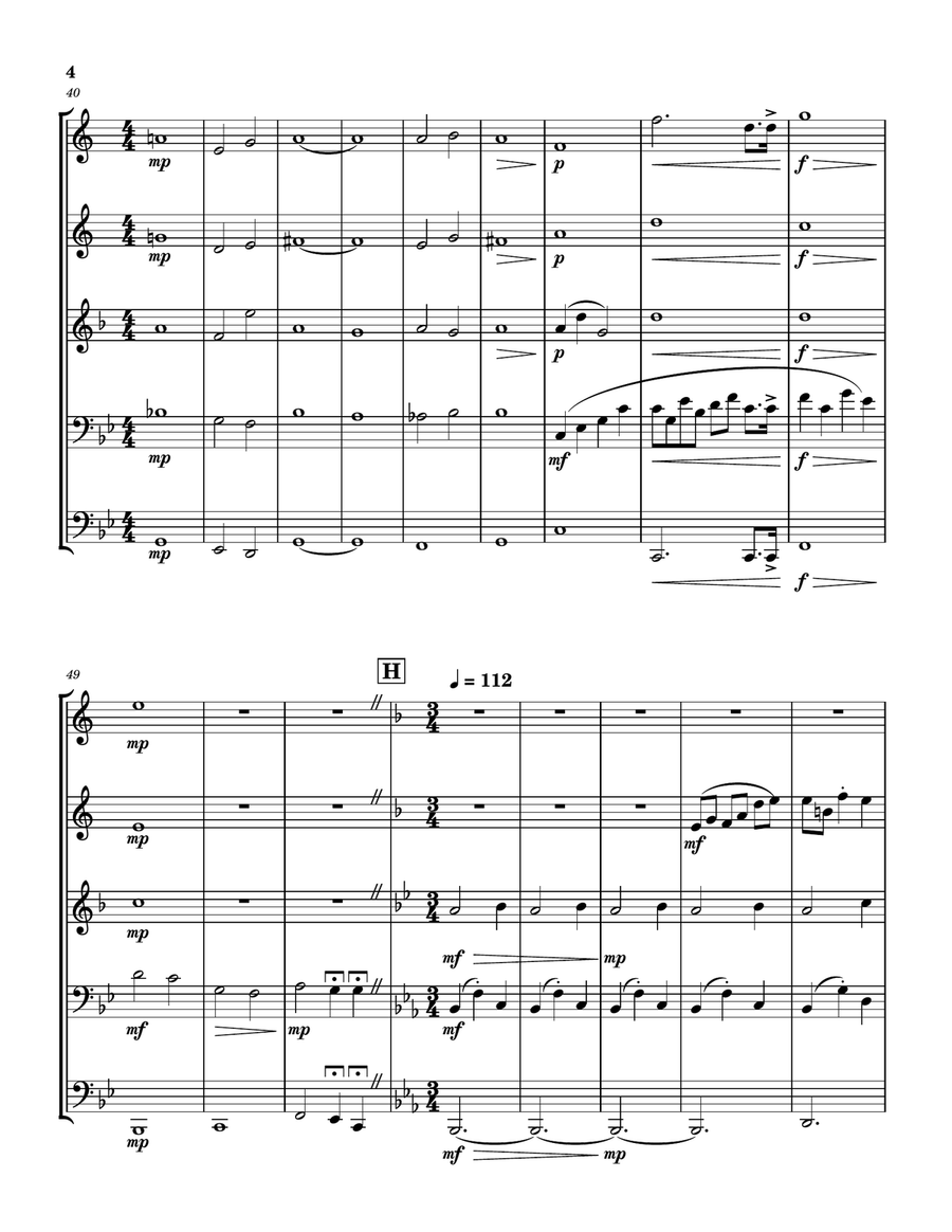 Brass Quintet 1 Brass Quintet scores gallery preview page 4