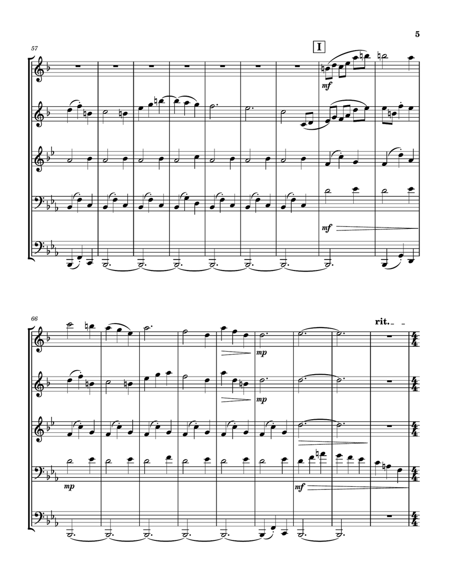 Brass Quintet 1 Brass Quintet scores gallery preview page 5
