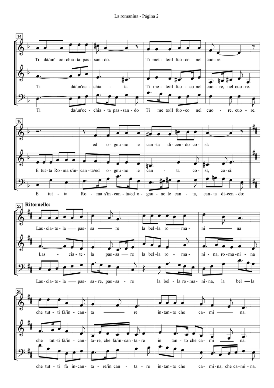La Romanina La Romanina 3-Part scores gallery preview page 2