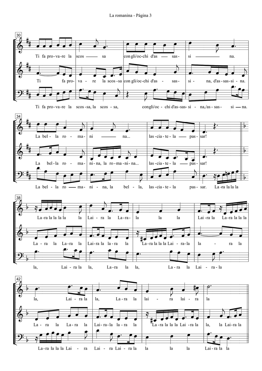 La Romanina La Romanina 3-Part scores gallery preview page 3