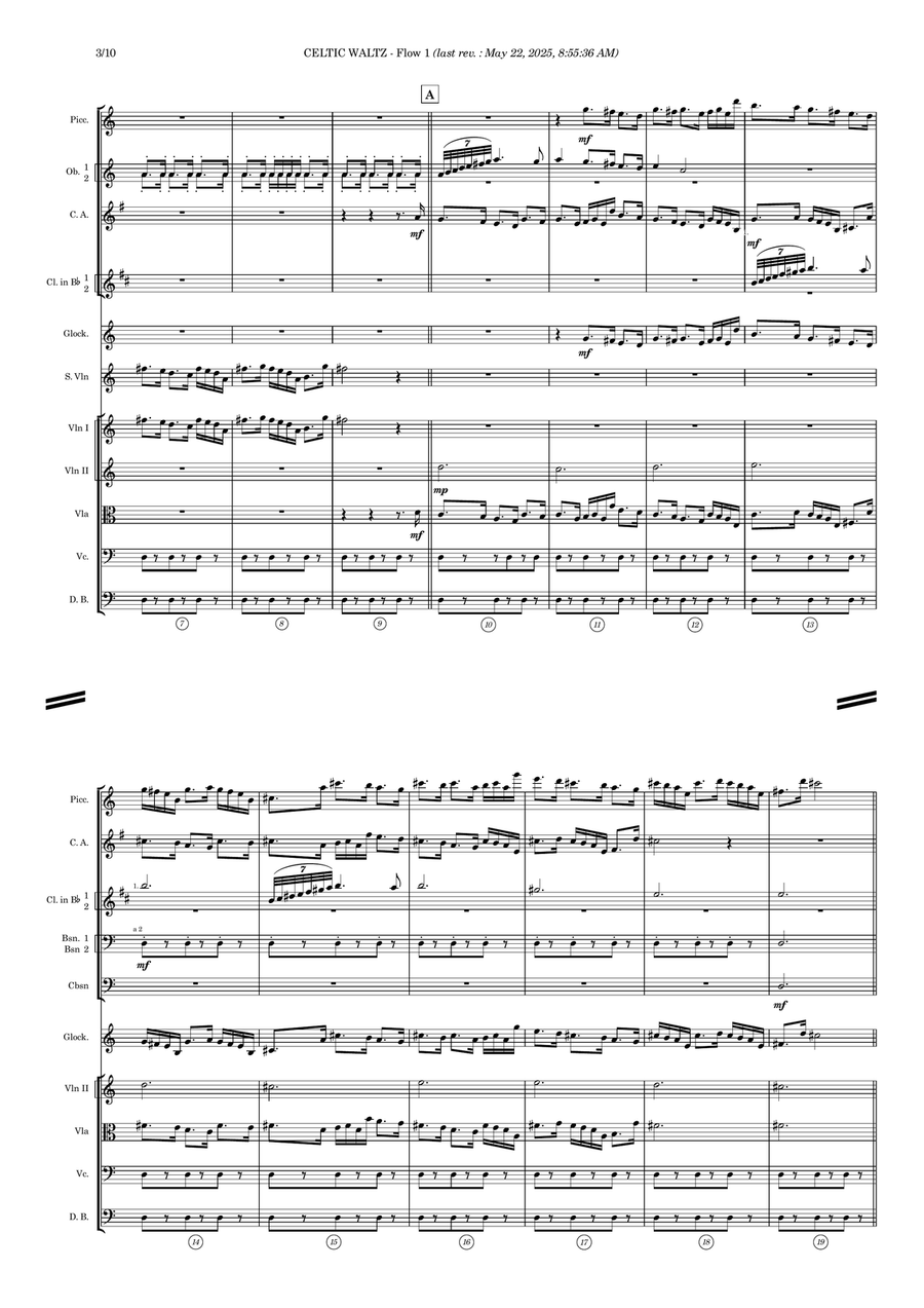Celtic Waltz - Score Only Full Orchestra scores gallery preview page 3