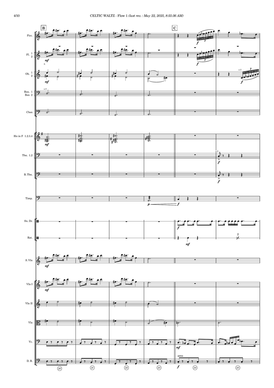 Celtic Waltz - Score Only Full Orchestra scores gallery preview page 4