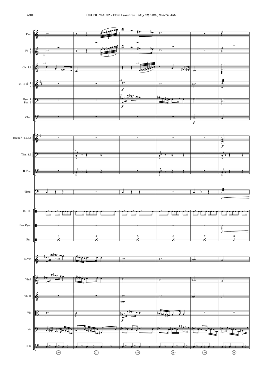 Celtic Waltz - Score Only Full Orchestra scores gallery preview page 5