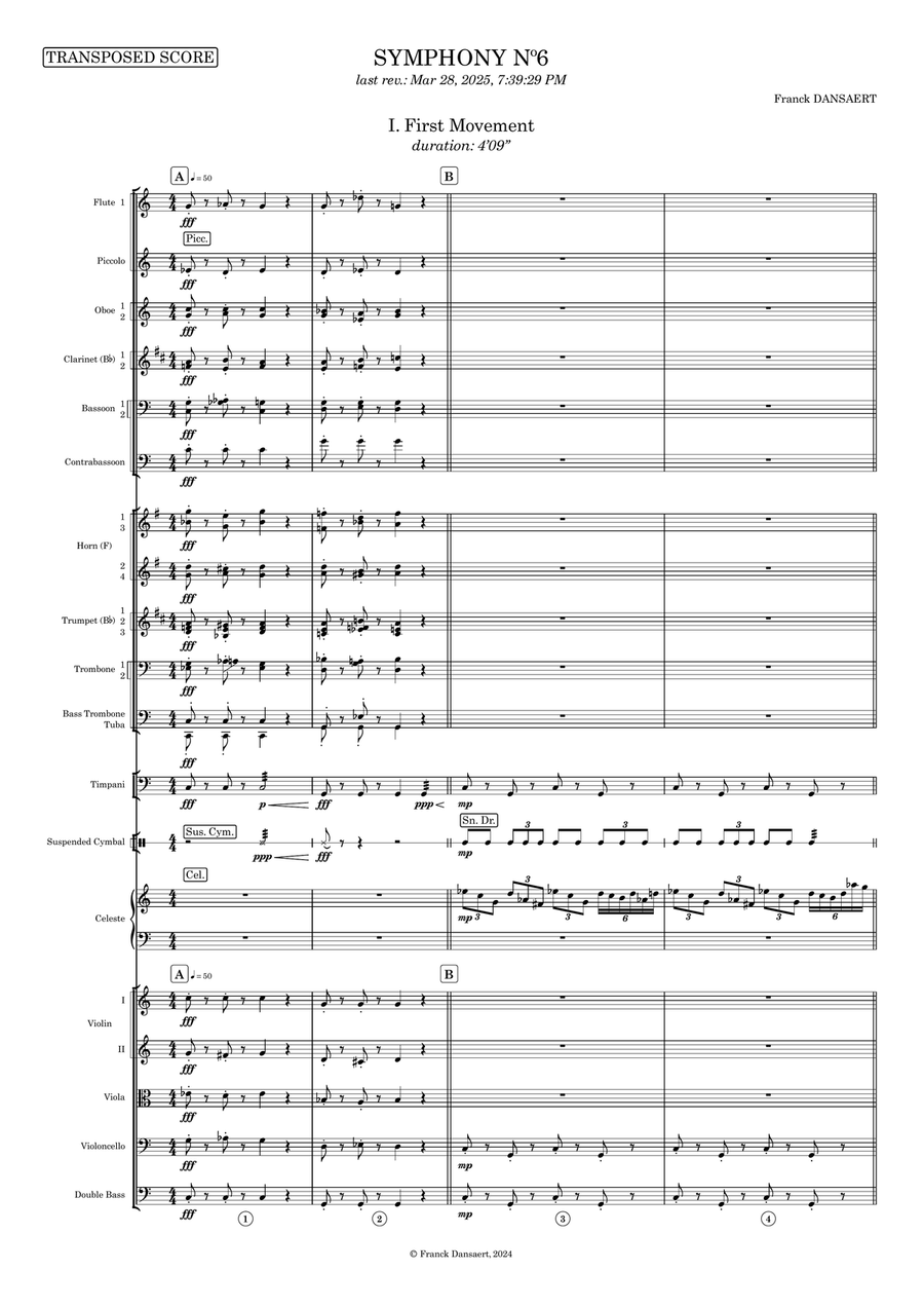 Symphony nº6 (full concert version) - Score Only Full Orchestra scores gallery preview page 2