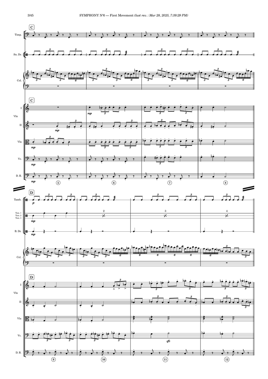 Symphony nº6 (full concert version) - Score Only Full Orchestra scores gallery preview page 3