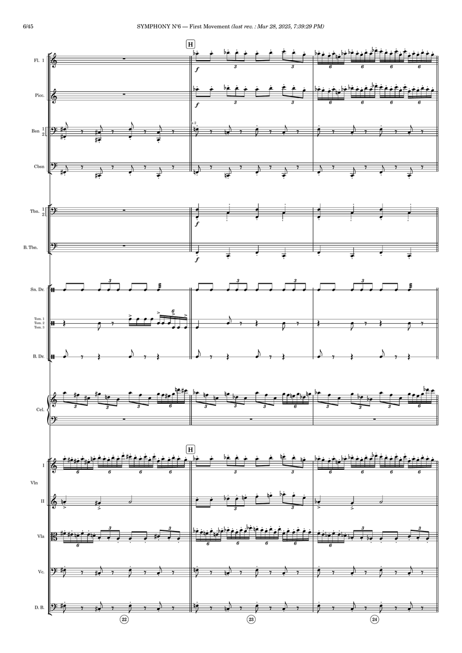 Symphony nº6 (full concert version) - Score Only Full Orchestra scores gallery preview page 6