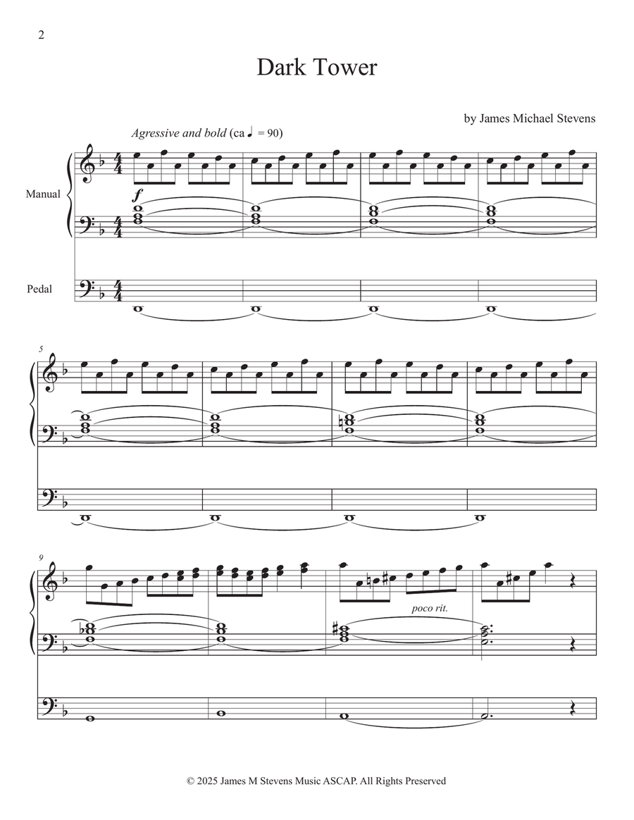 Dark Tower - Organ Solo Dark Tower - Organ Solo Organ Solo scores gallery preview page 2