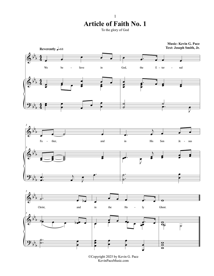 Singing The Articles of Faith: From Child's Heart to Choir's Praise Choir scores gallery preview page 4