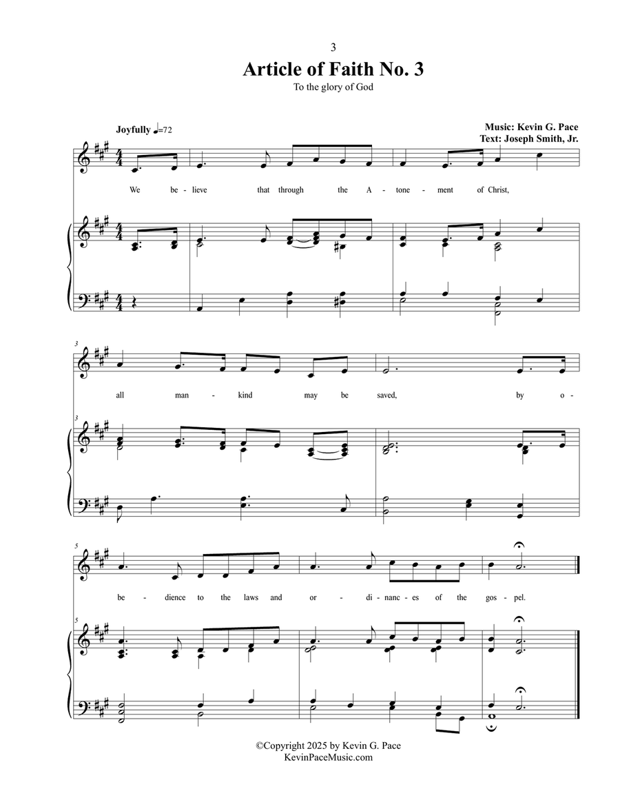 Singing The Articles of Faith: From Child's Heart to Choir's Praise Choir scores gallery preview page 6