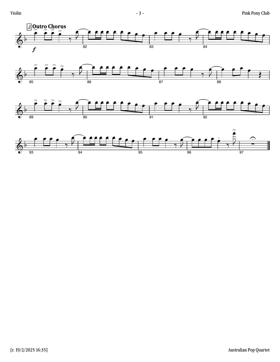 Pink Pony Club Pink Pony Club Piano Quartet scores gallery preview page 3