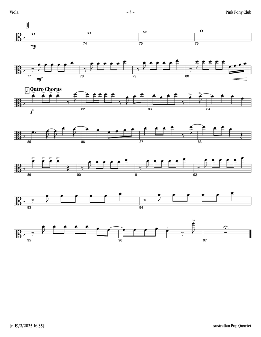 Pink Pony Club Pink Pony Club Piano Quartet scores gallery preview page 6
