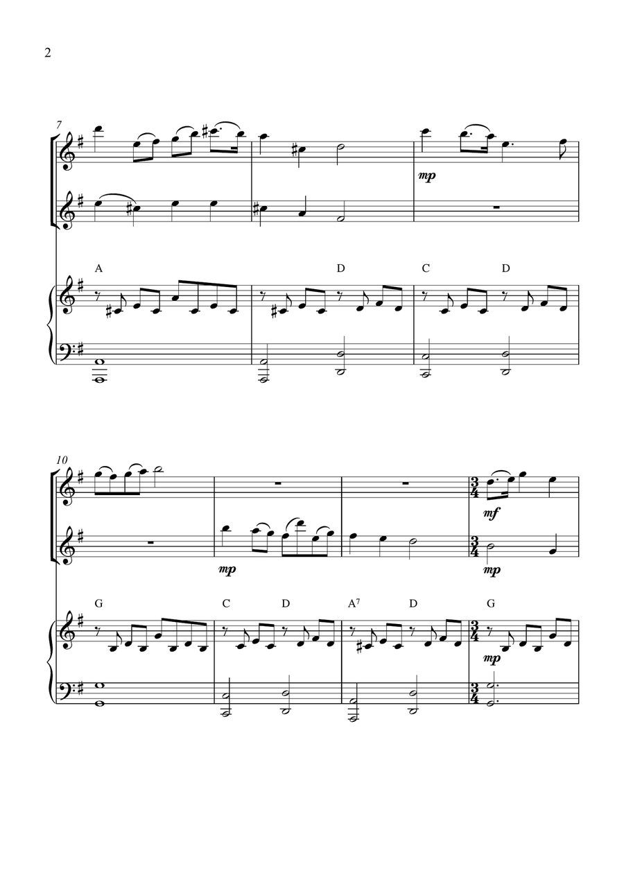 Love's Old Sweet Song Love's Old Sweet Song String Duet scores gallery preview page 2