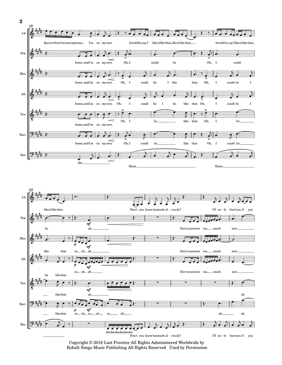 When The Party's Over When The Party's Over Choir scores gallery preview page 2