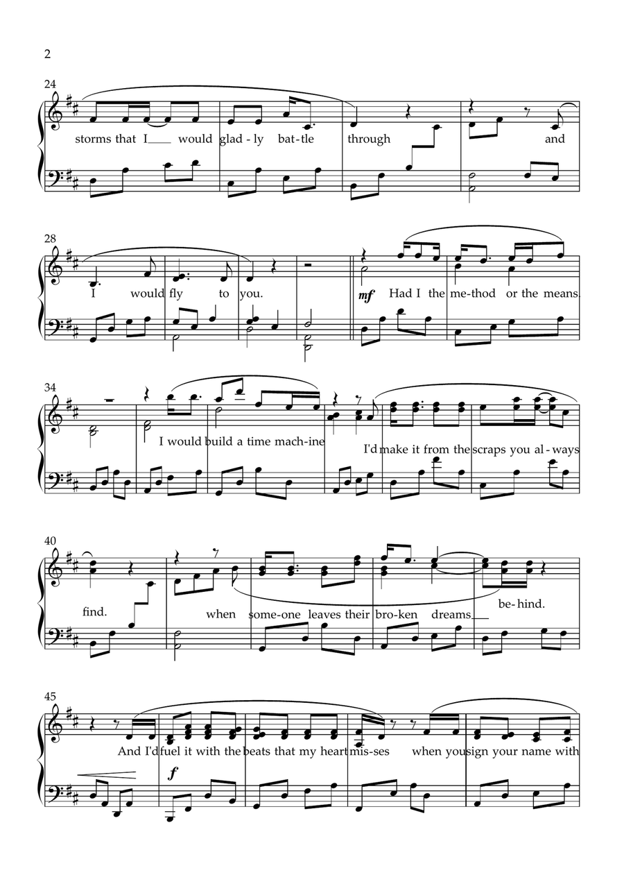 The Aeroplane The Aeroplane Piano Solo scores gallery preview page 2