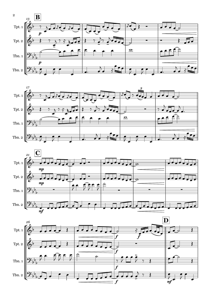 Thinking Out Loud Thinking Out Loud Brass Quartet scores gallery preview page 2
