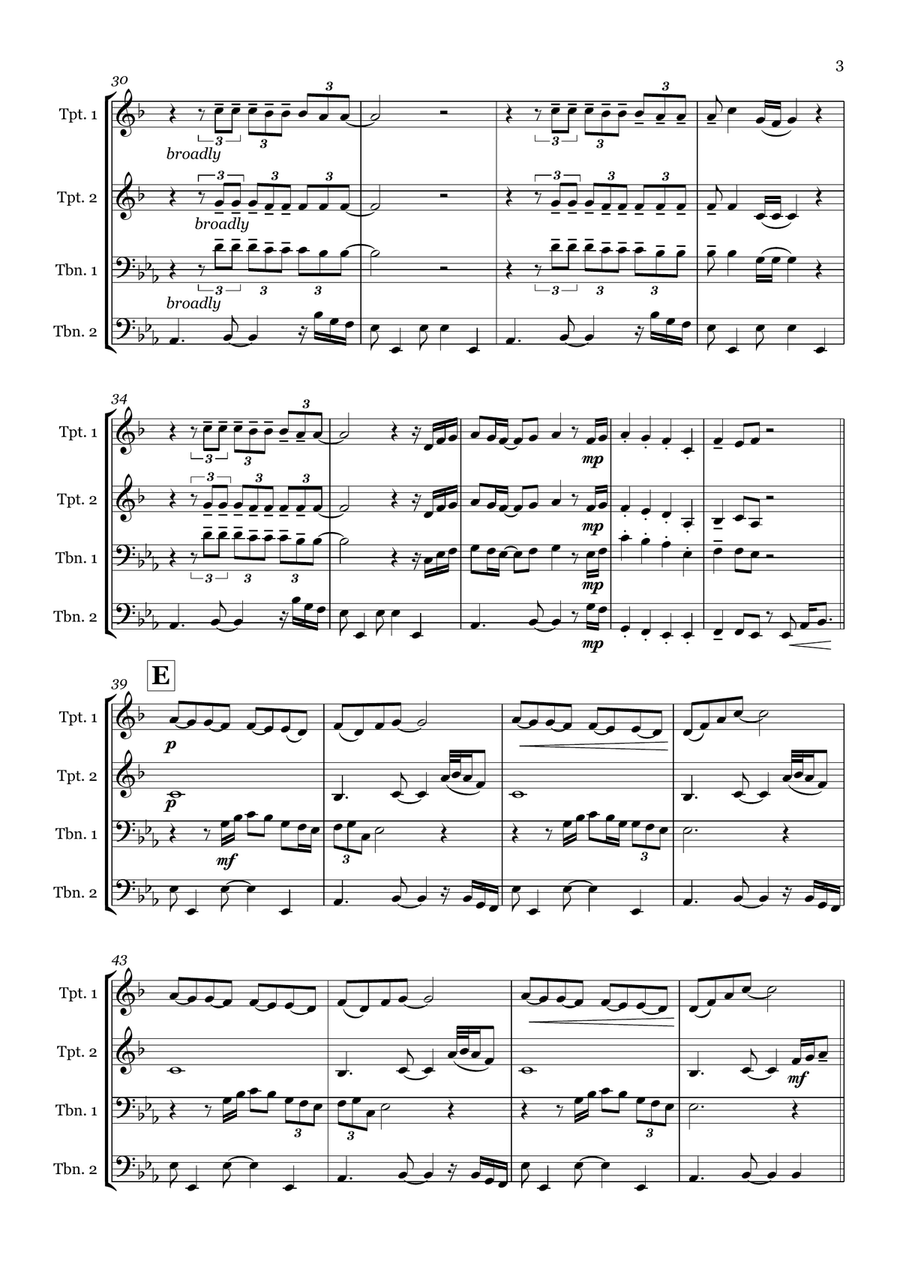 Thinking Out Loud Thinking Out Loud Brass Quartet scores gallery preview page 3