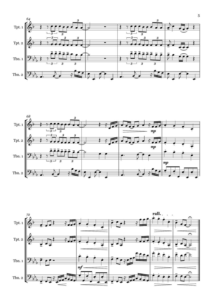 Thinking Out Loud Thinking Out Loud Brass Quartet scores gallery preview page 5