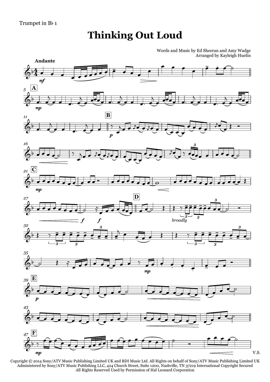 Thinking Out Loud Thinking Out Loud Brass Quartet scores gallery preview page 6