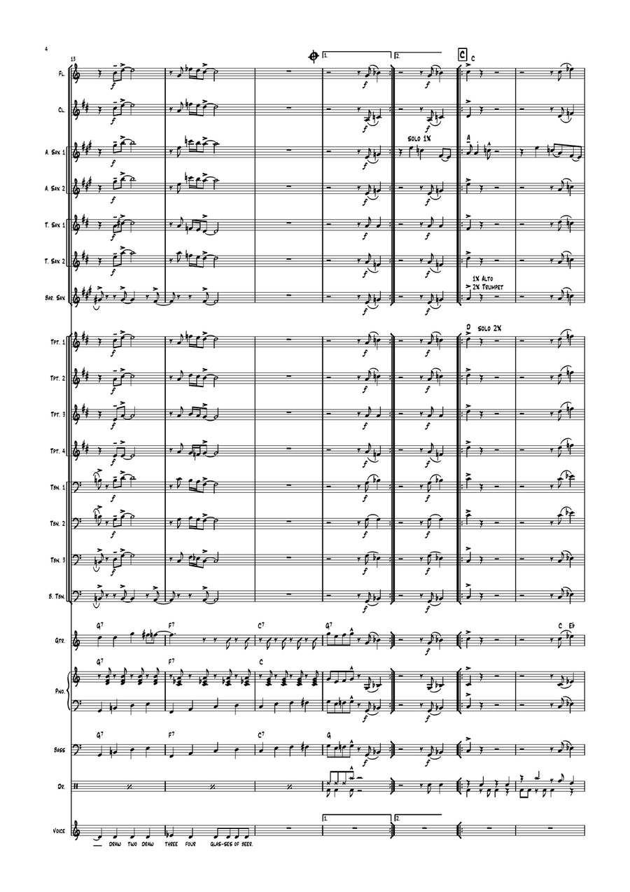 Hey Bartender Hey Bartender Jazz Ensemble scores gallery preview page 4