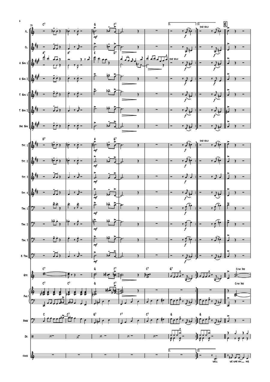 Hey Bartender Hey Bartender Jazz Ensemble scores gallery preview page 6