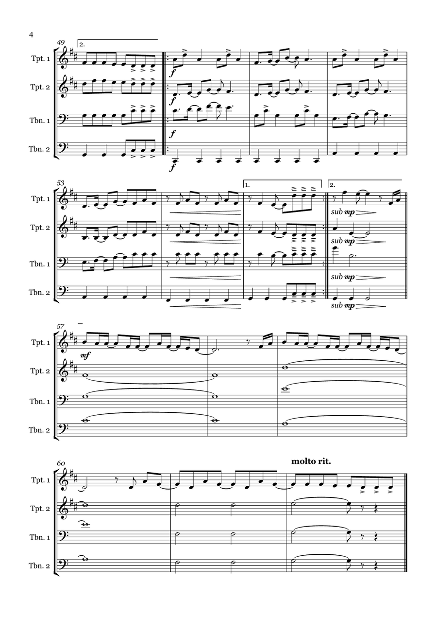 This Is Me This Is Me Brass Quartet scores gallery preview page 4