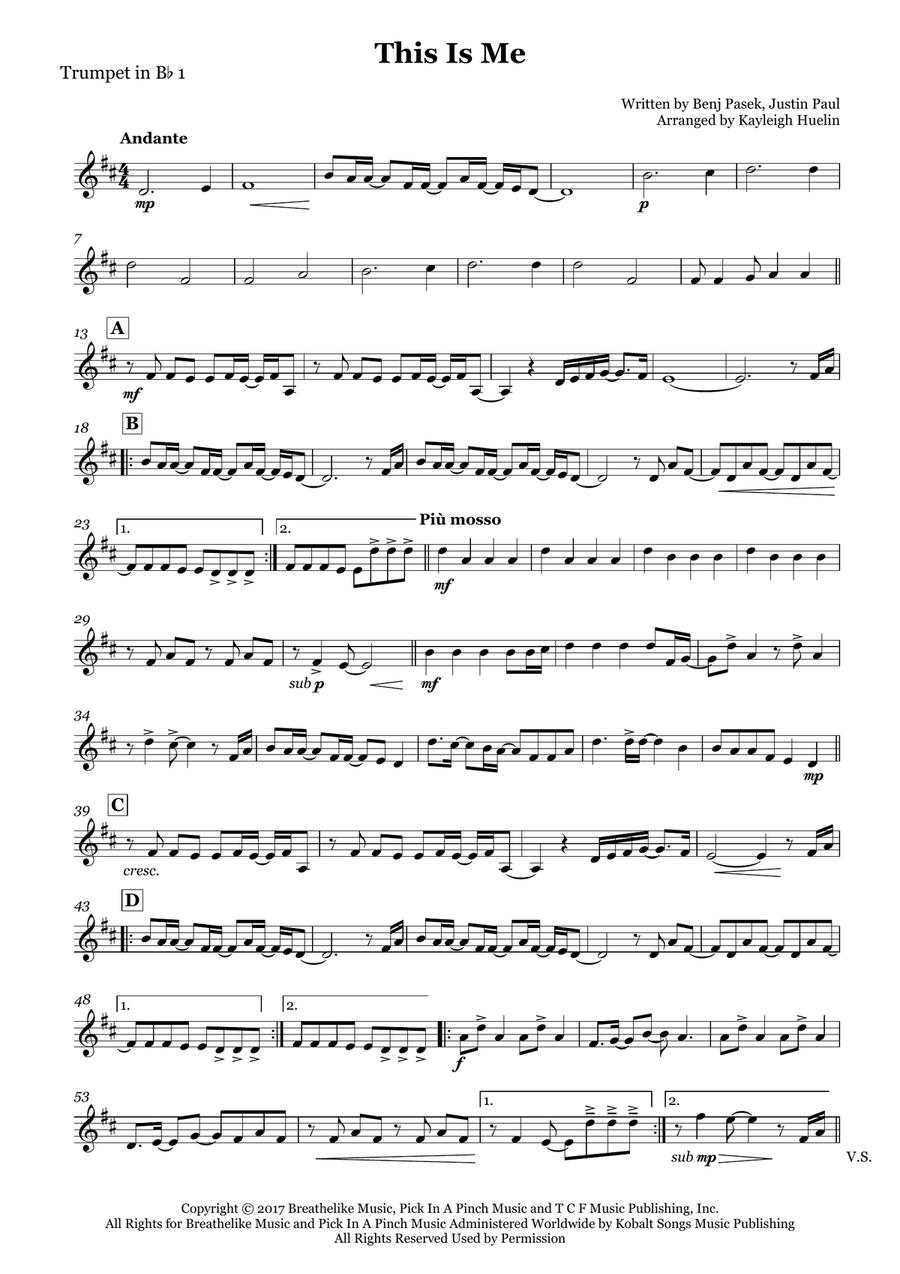 This Is Me This Is Me Brass Quartet scores gallery preview page 5