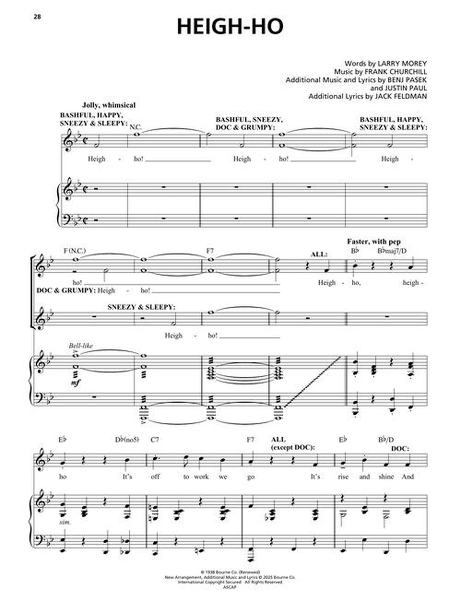 Snow White Snow White Piano, Vocal, Guitar scores gallery preview page 5