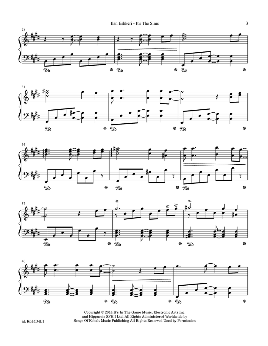 It's The Sims It's The Sims Piano Solo scores gallery preview page 3