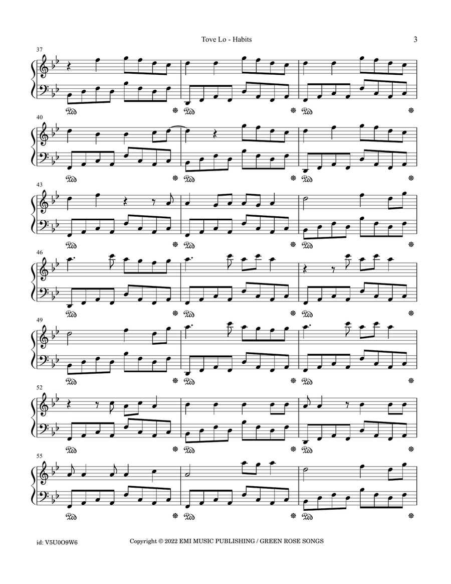 Stay High (Habits Remix) Stay High (Habits Remix) Piano Solo scores gallery preview page 3