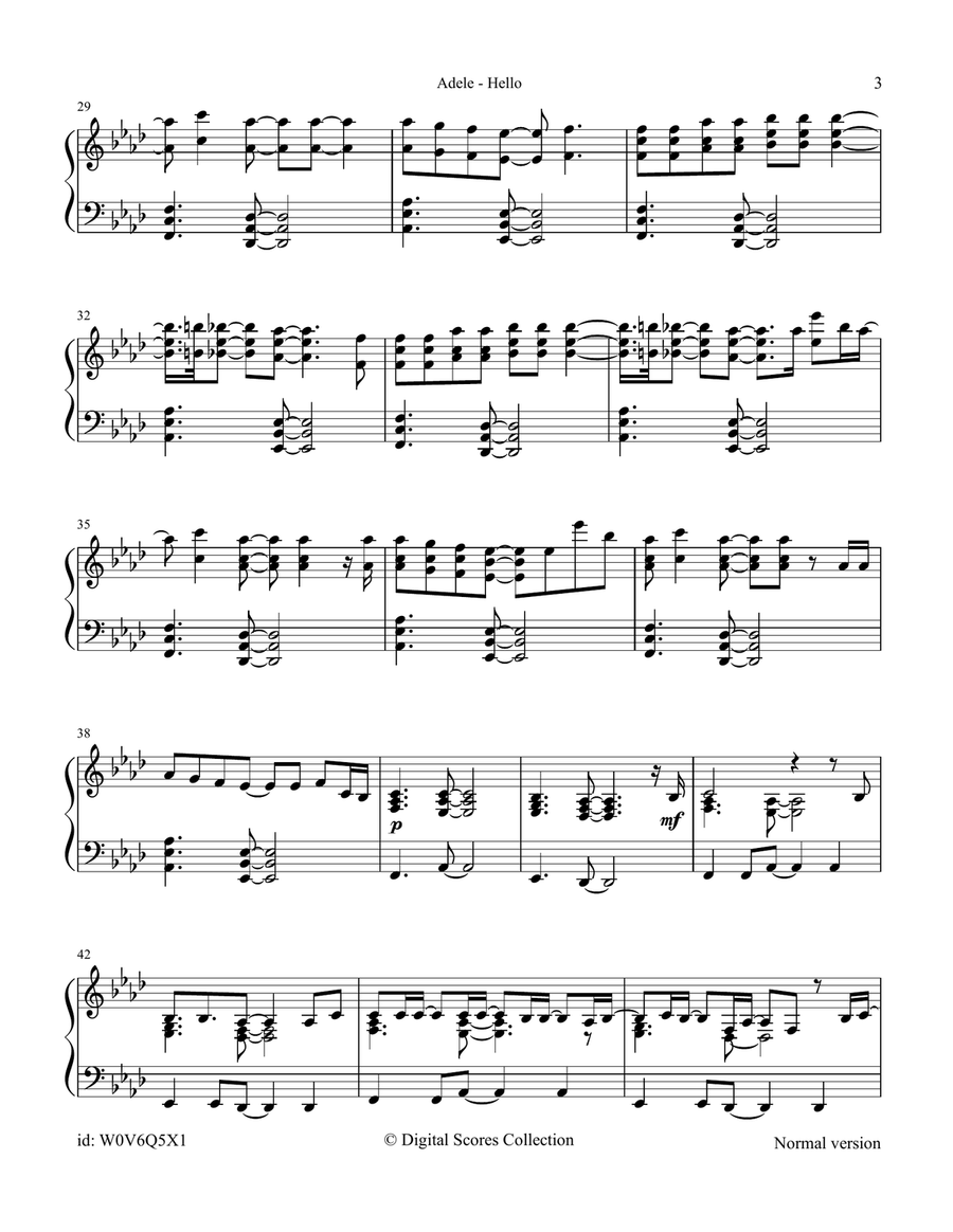 Hello Hello Piano Solo scores gallery preview page 3