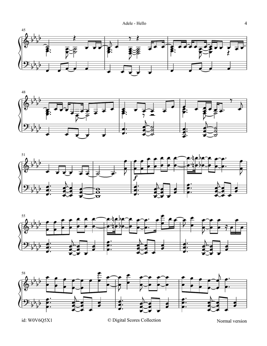 Hello Hello Piano Solo scores gallery preview page 4