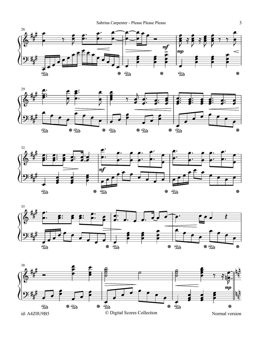 Please Please Please Please Please Please Piano Solo scores gallery preview page 3