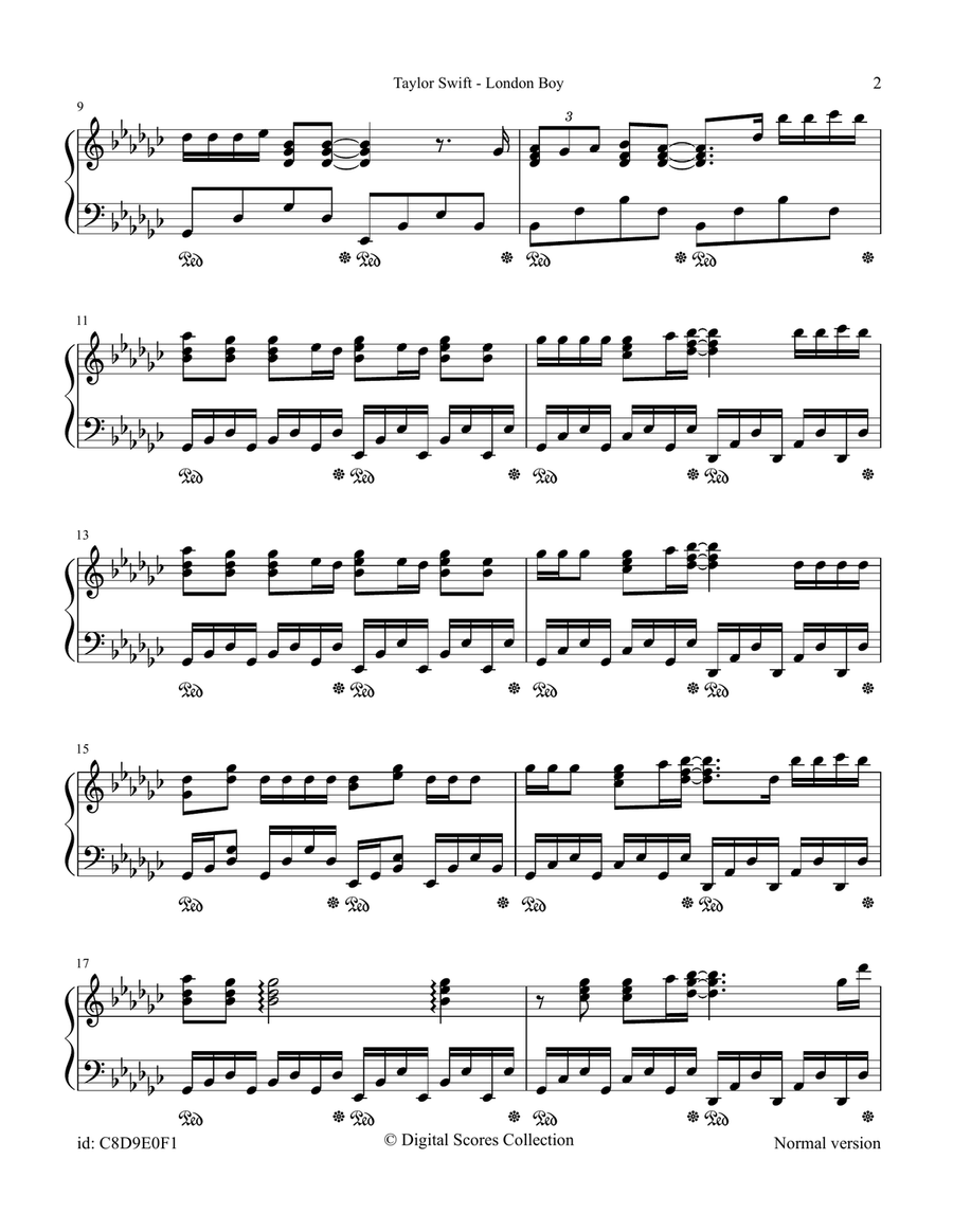 London Boy London Boy Piano Solo scores gallery preview page 2