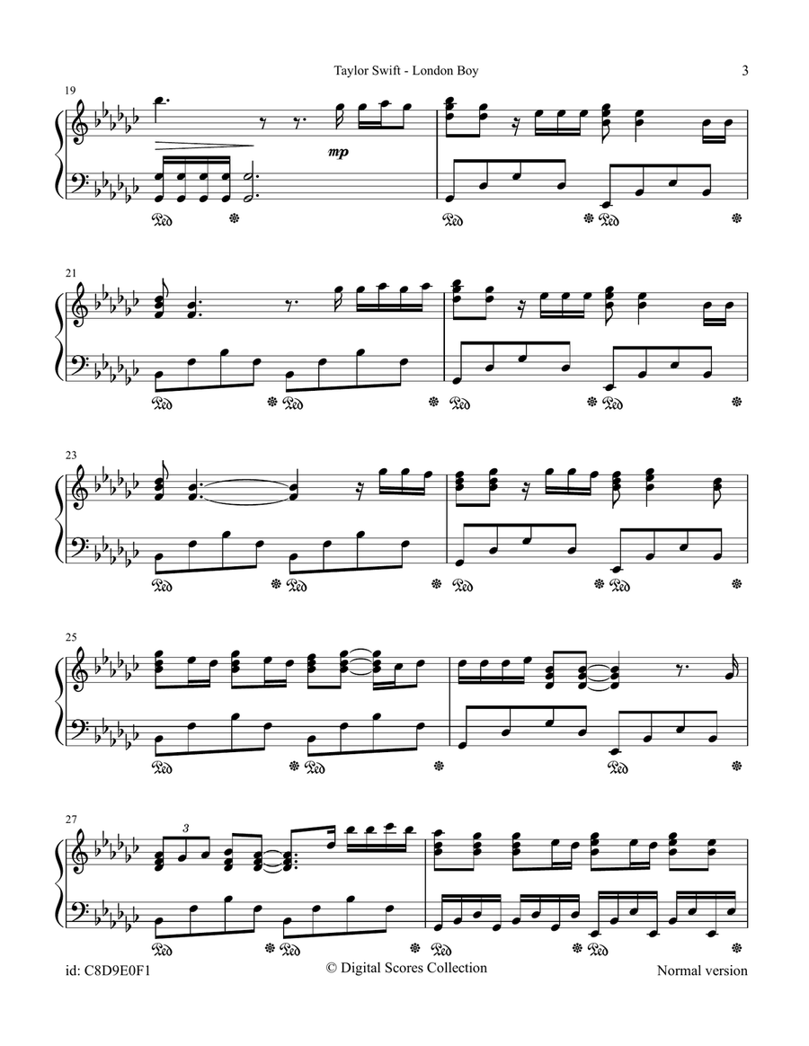 London Boy London Boy Piano Solo scores gallery preview page 3