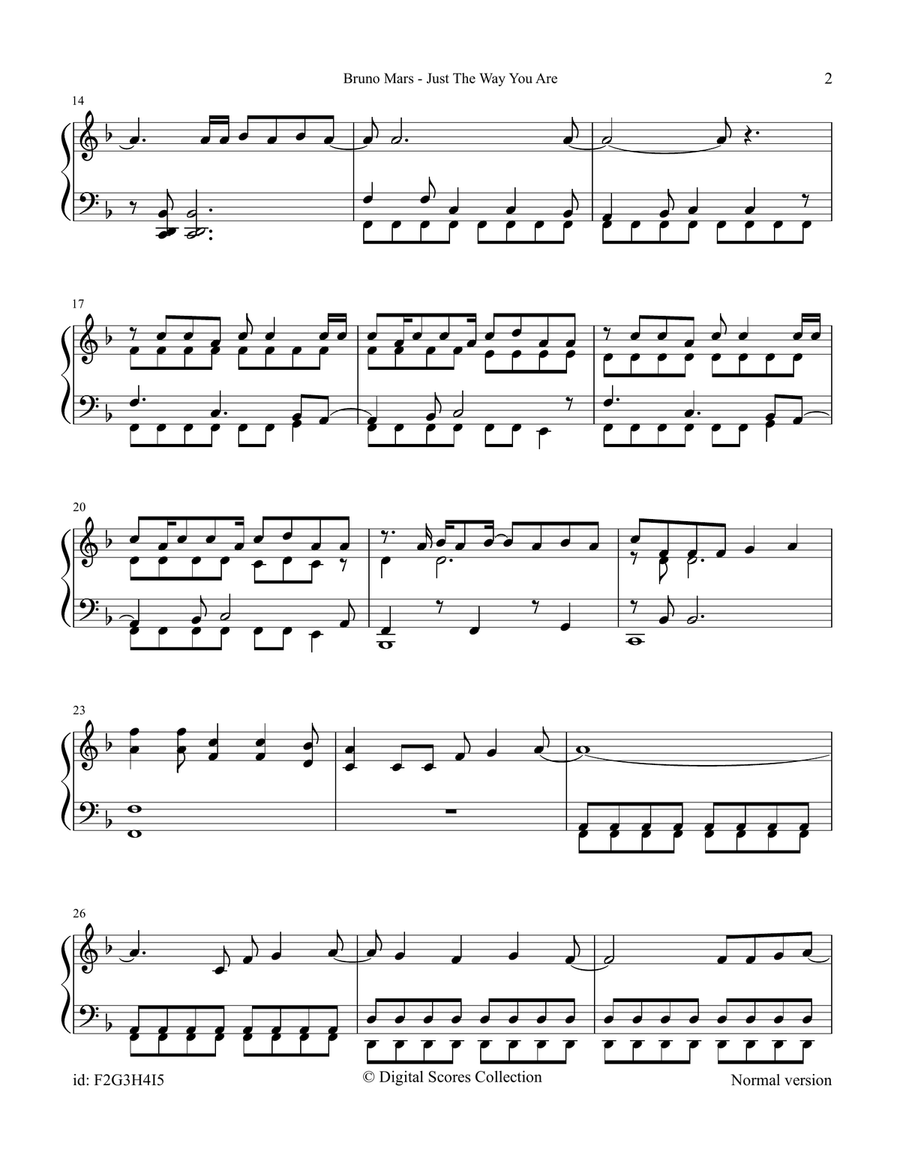 Just The Way You Are Just The Way You Are Piano Solo scores gallery preview page 2