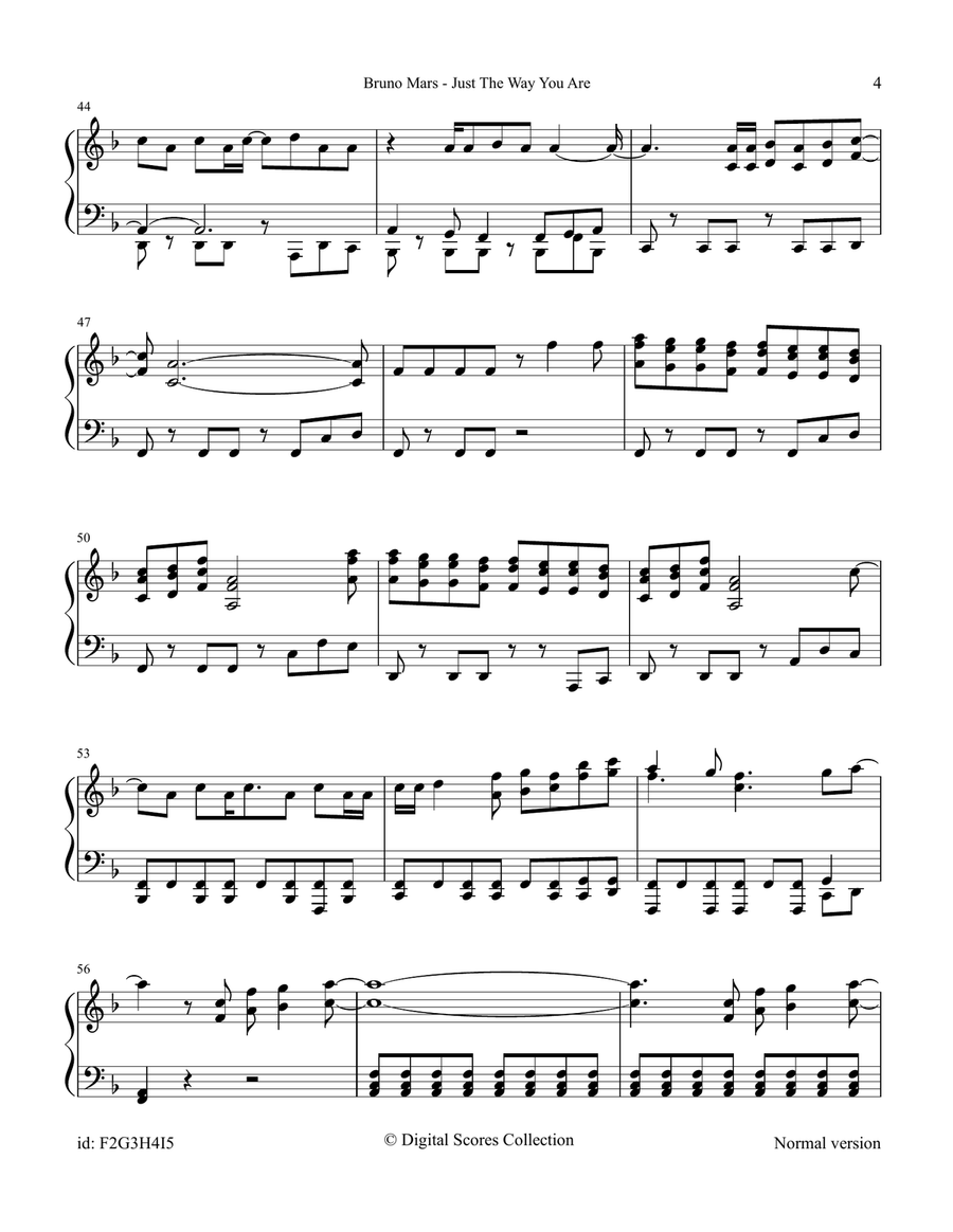 Just The Way You Are Just The Way You Are Piano Solo scores gallery preview page 4