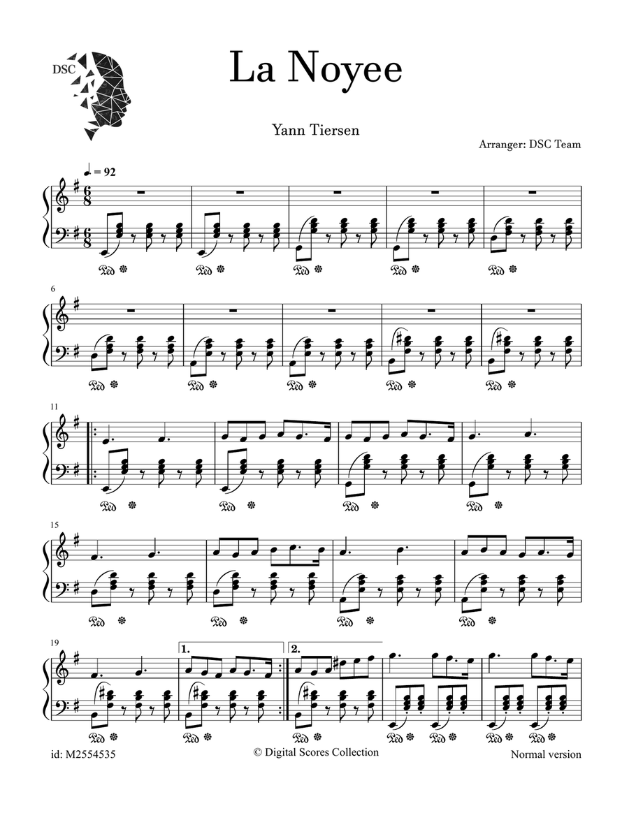 La Noyee La Noyee Piano Solo scores gallery preview page 1