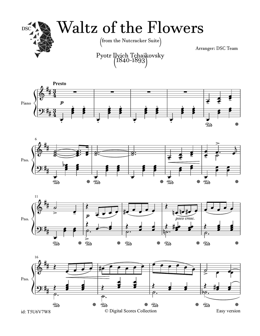 Waltz Of Flowers Waltz Of Flowers Piano Solo scores gallery preview page 1