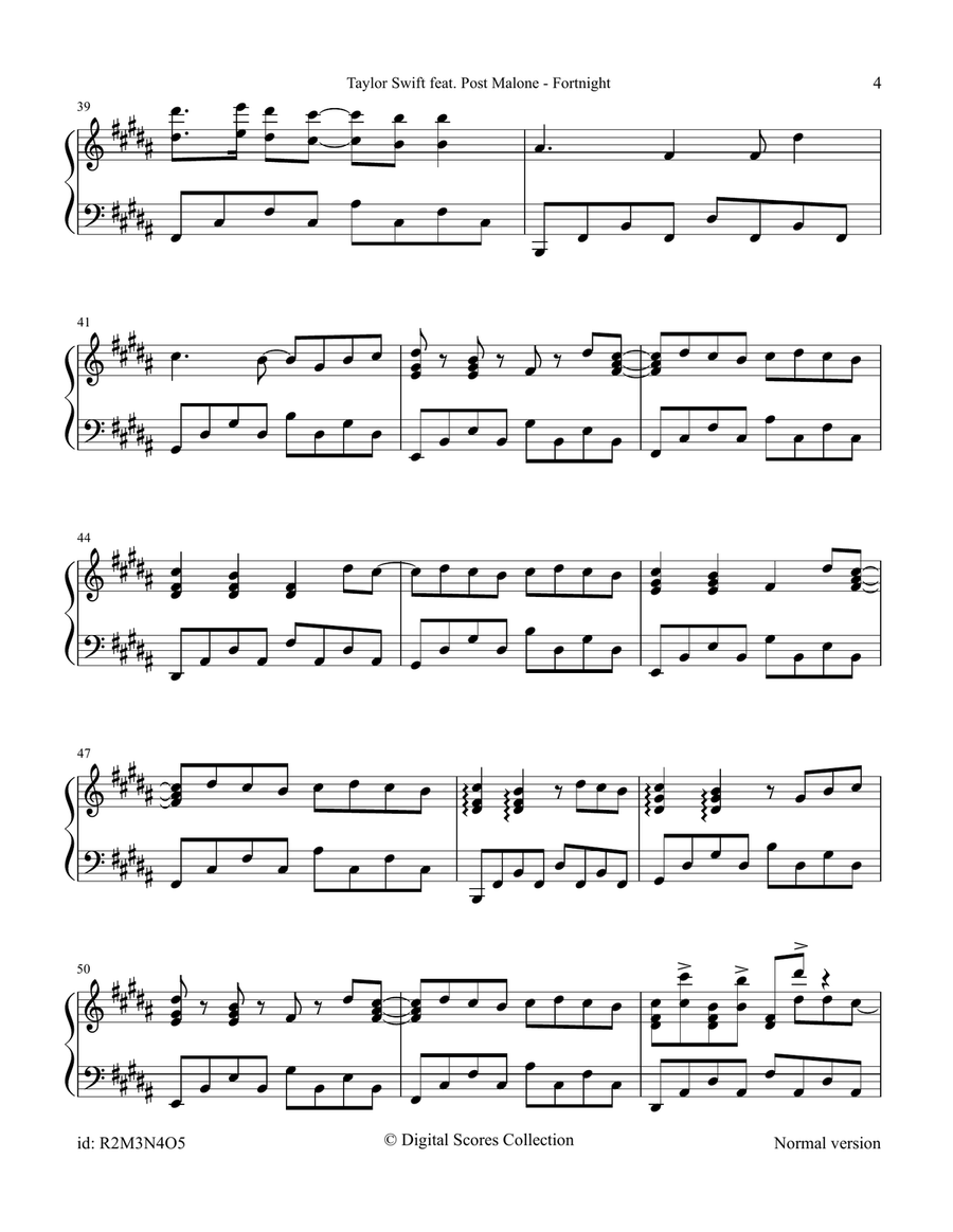Fortnight Fortnight Piano Solo scores gallery preview page 4