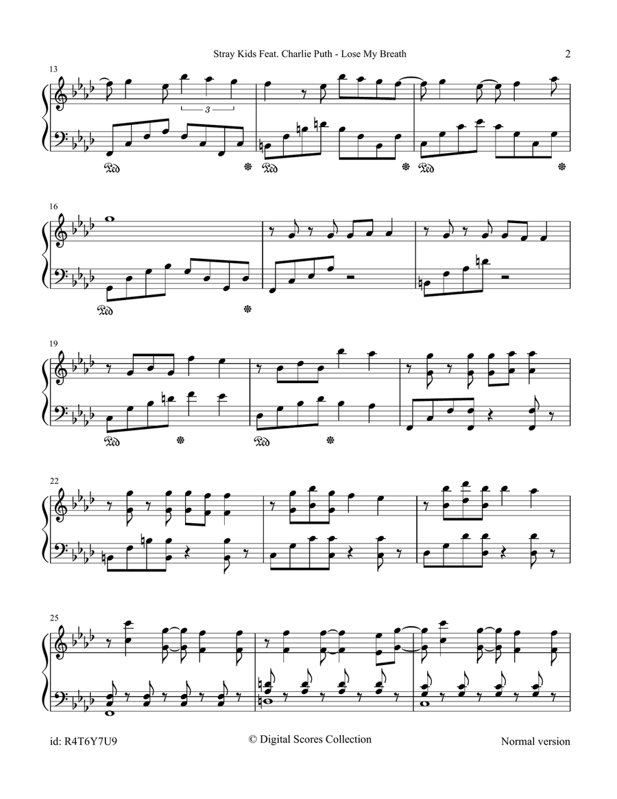 Lose My Breath Lose My Breath Piano Solo scores gallery preview page 2