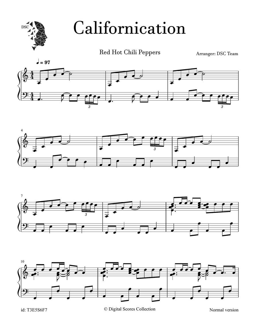 Californication Californication A Cappella scores gallery preview page 1