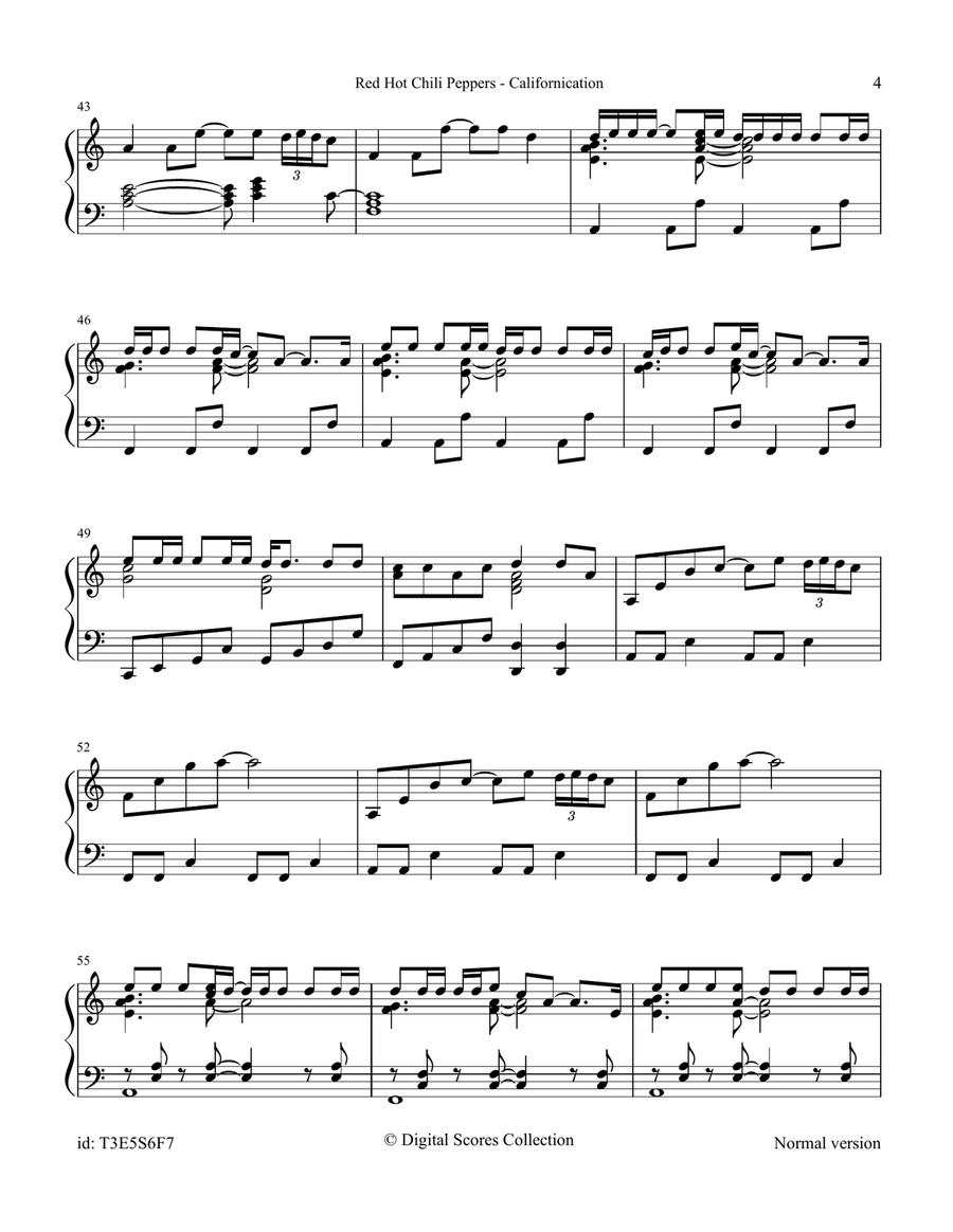 Californication Californication A Cappella scores gallery preview page 4
