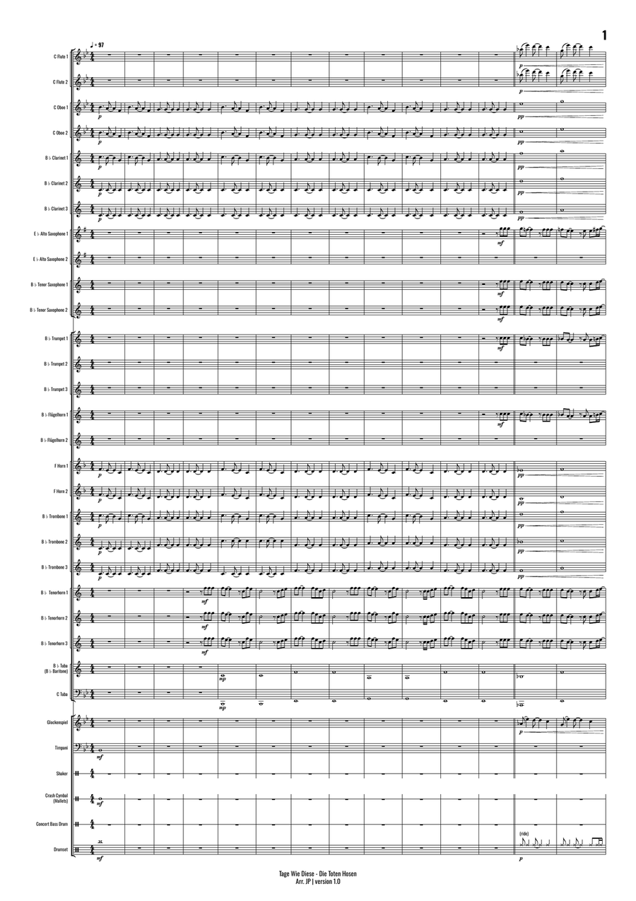 Tage Wie Diese Tage Wie Diese Concert Band scores gallery preview page 3